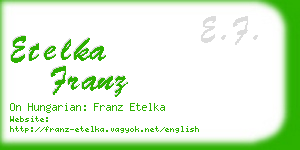 etelka franz business card